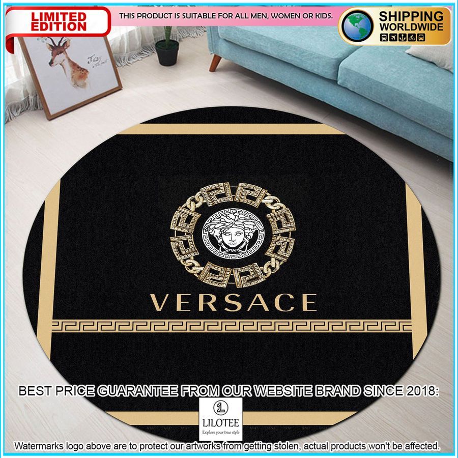 versace chain round rug 1 206