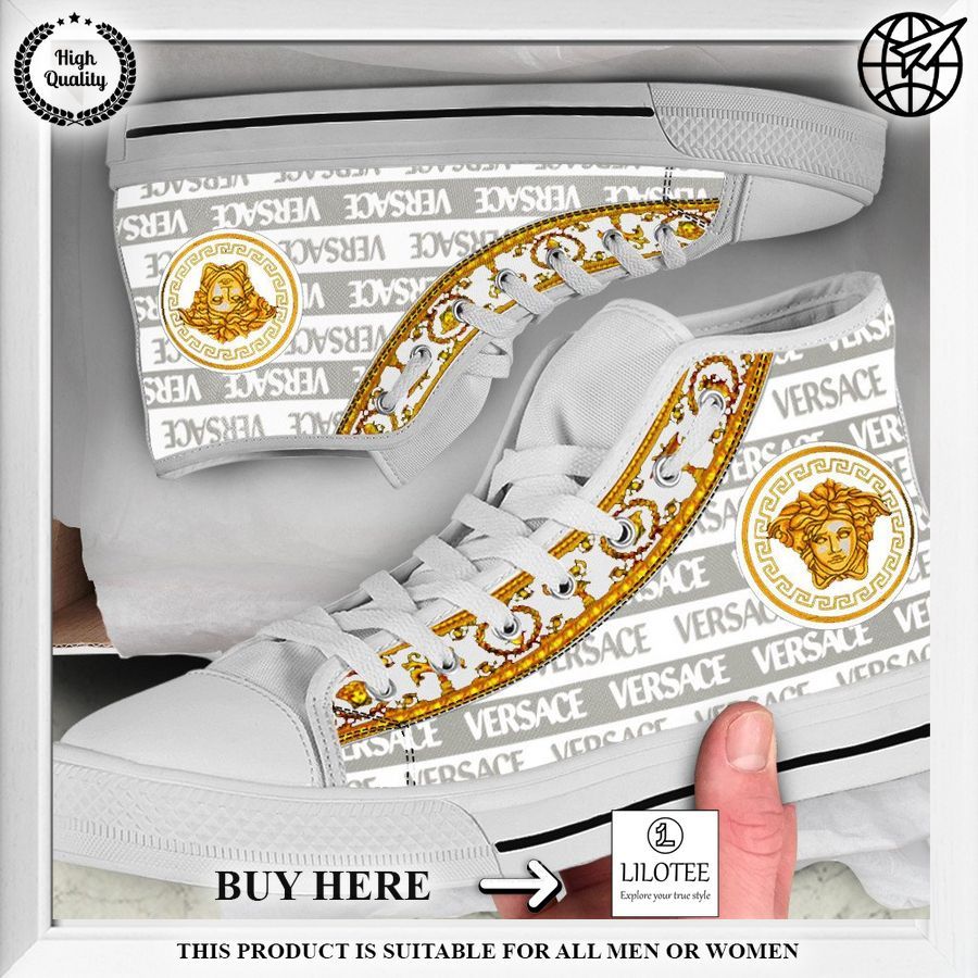 versace gold grey high top canvas shoes 1 459
