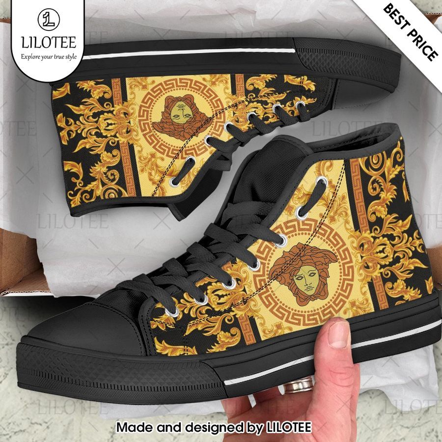 versace gold high top canvas shoes 1 261
