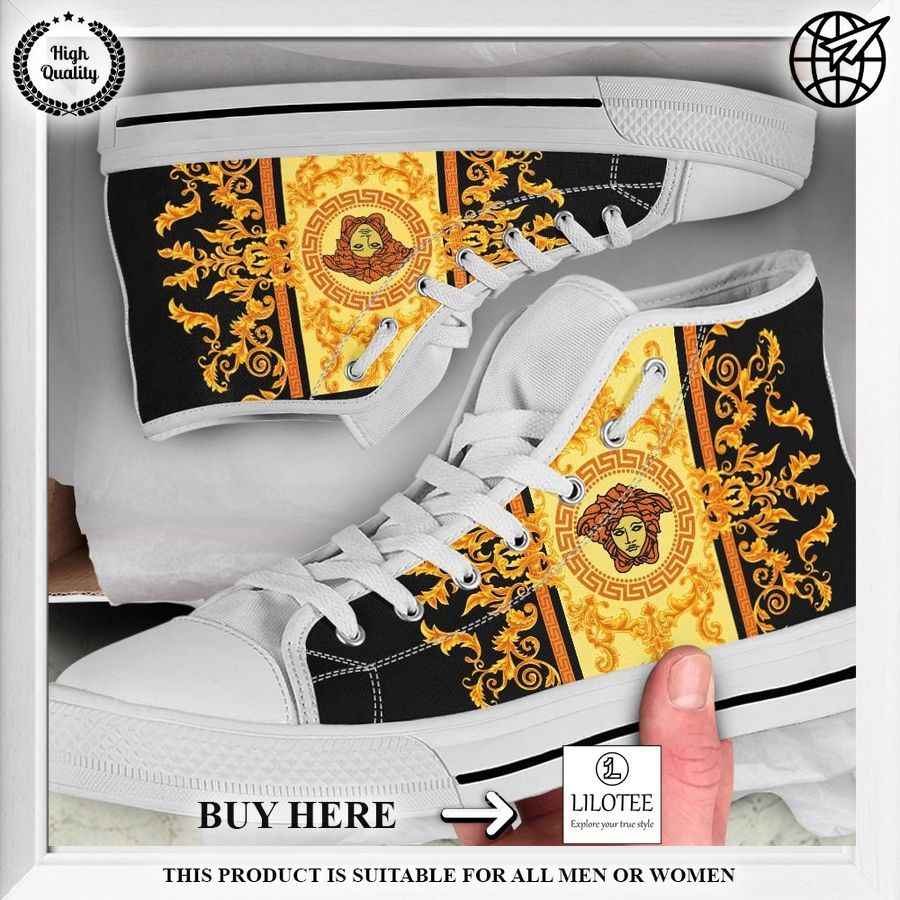 versace gold high top canvas sneakers 1 144