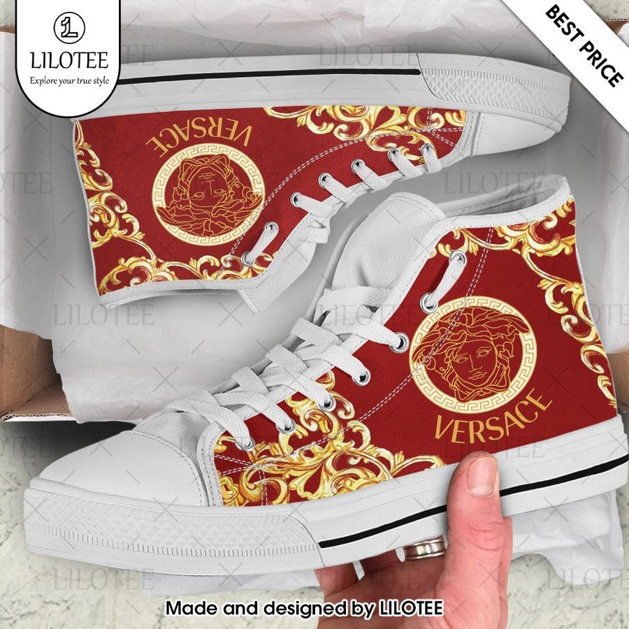 versace red high top canvas shoes 1 985