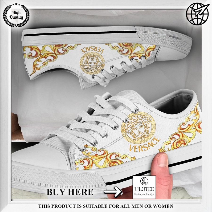 versace white low top canvas shoes 1 621