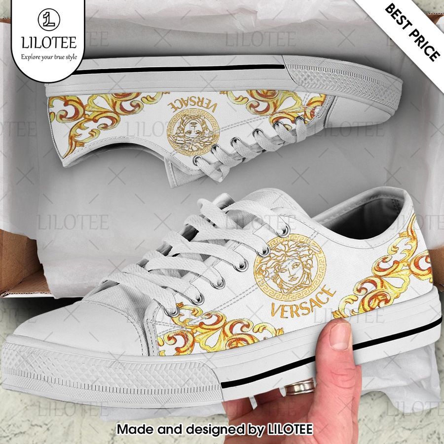 versace white low top canvas shoes 1 744