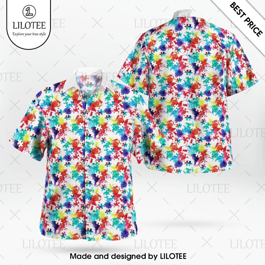 autism awareness watercolor hawaiin shirt 1 443