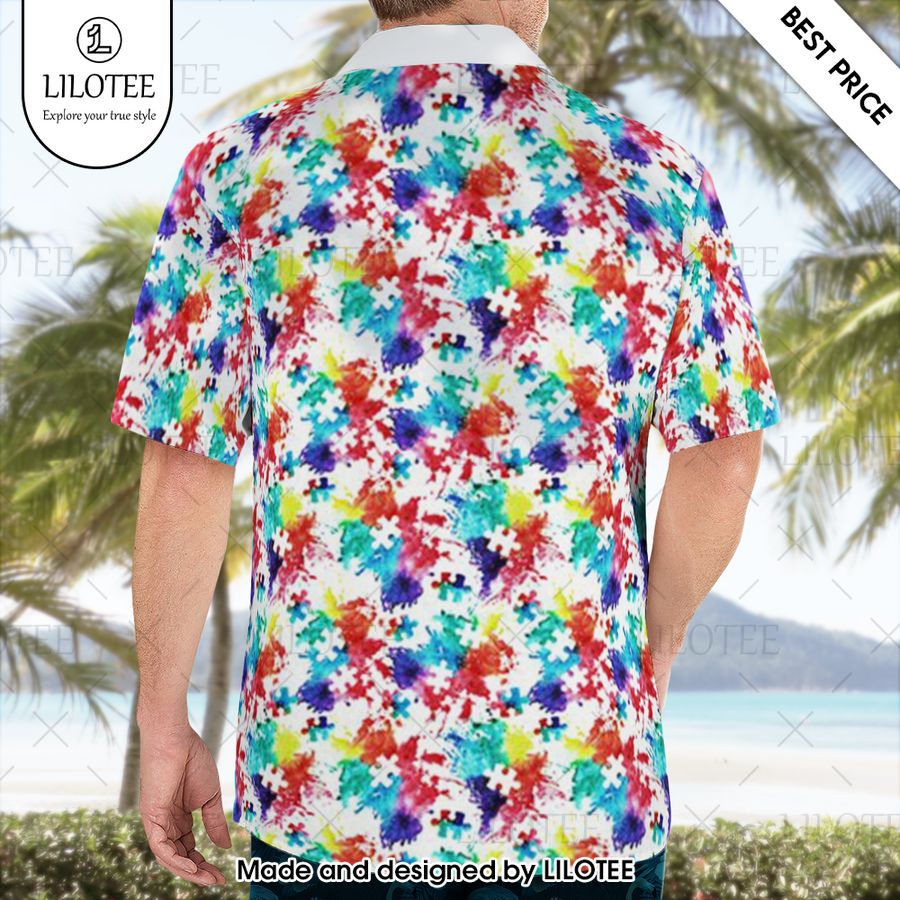 autism awareness watercolor hawaiin shirt 2 700