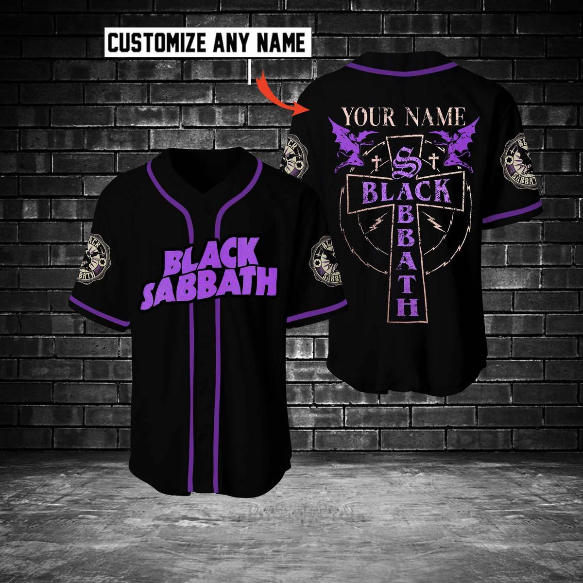 black sabbathn custom baseball jersey 5749 PyVrz