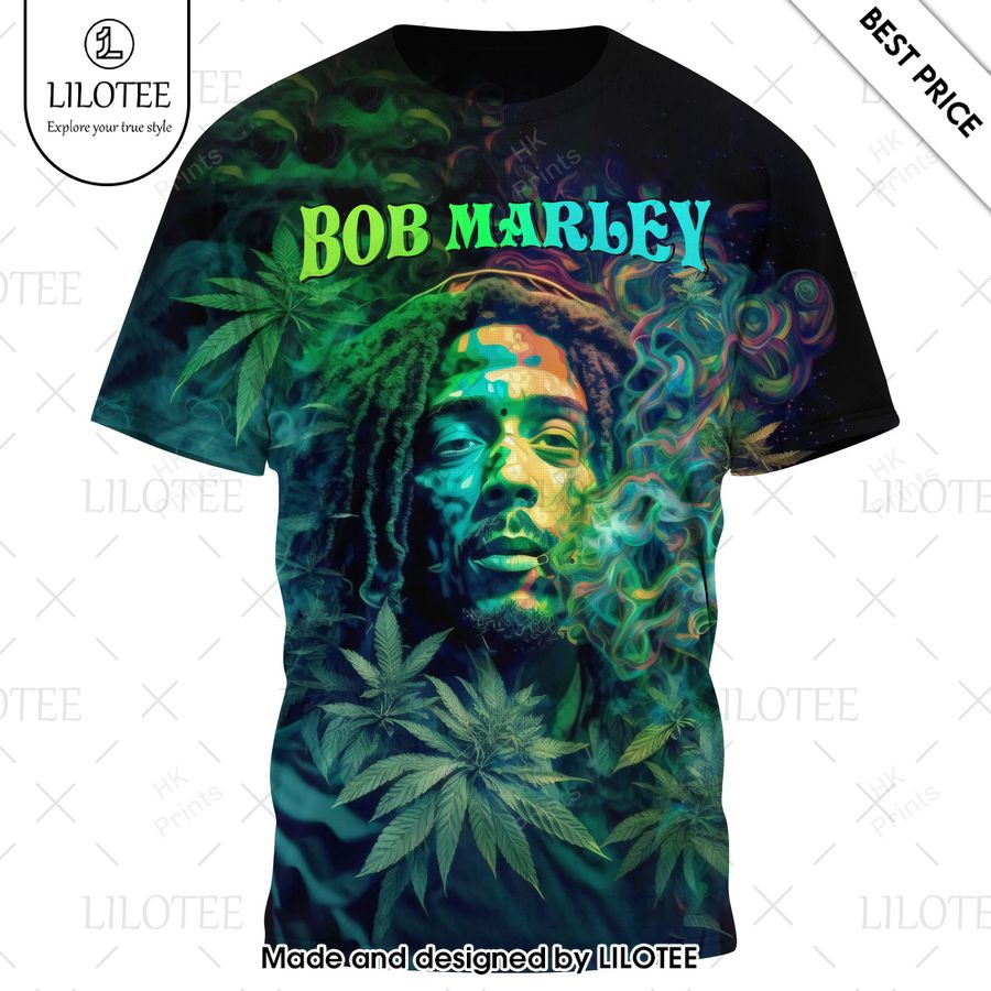 bob marley green smoke t shirt 1 528
