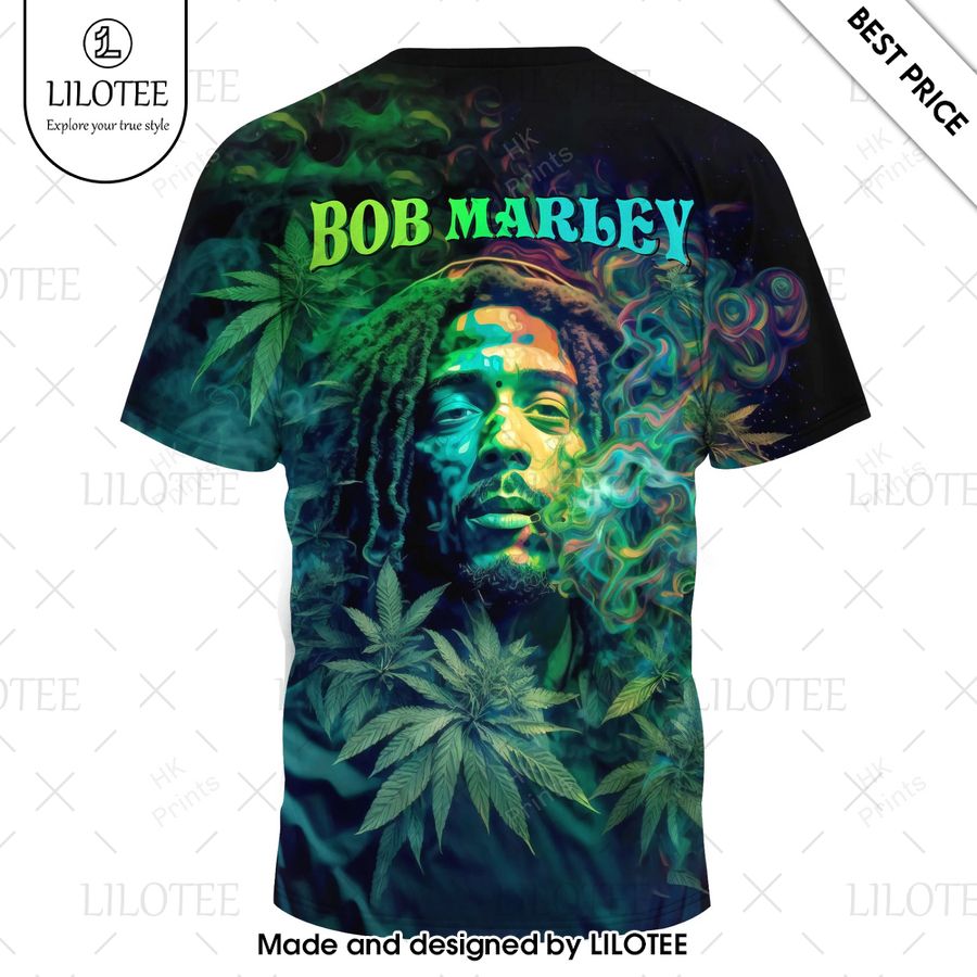 bob marley green smoke t shirt 2 921