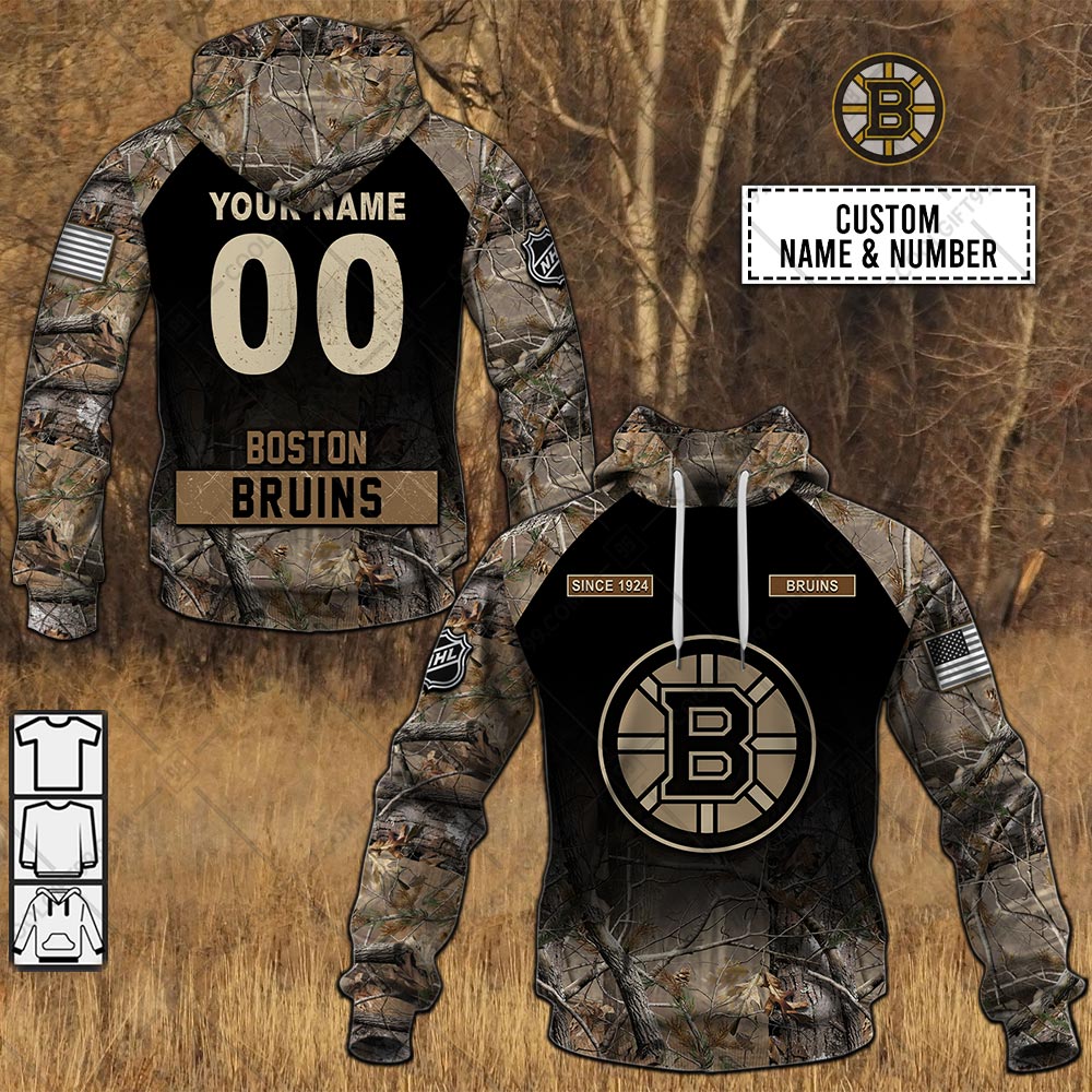 boston bruins hunting camouflage custom shirt 5969 9YDMm
