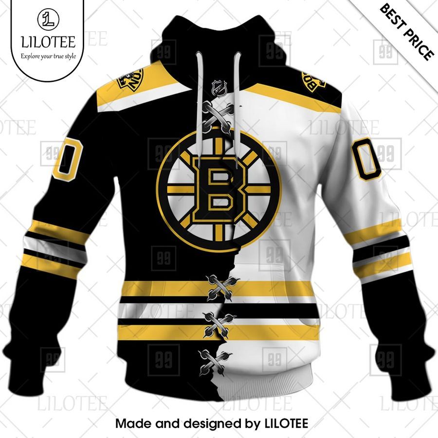 boston bruins mix home and away jersey personalized shirt 2 917