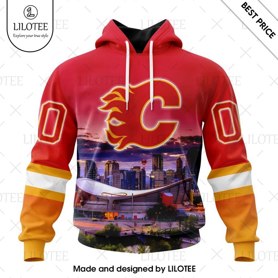 calgary flames city skyline special design personalized shirt 1 635