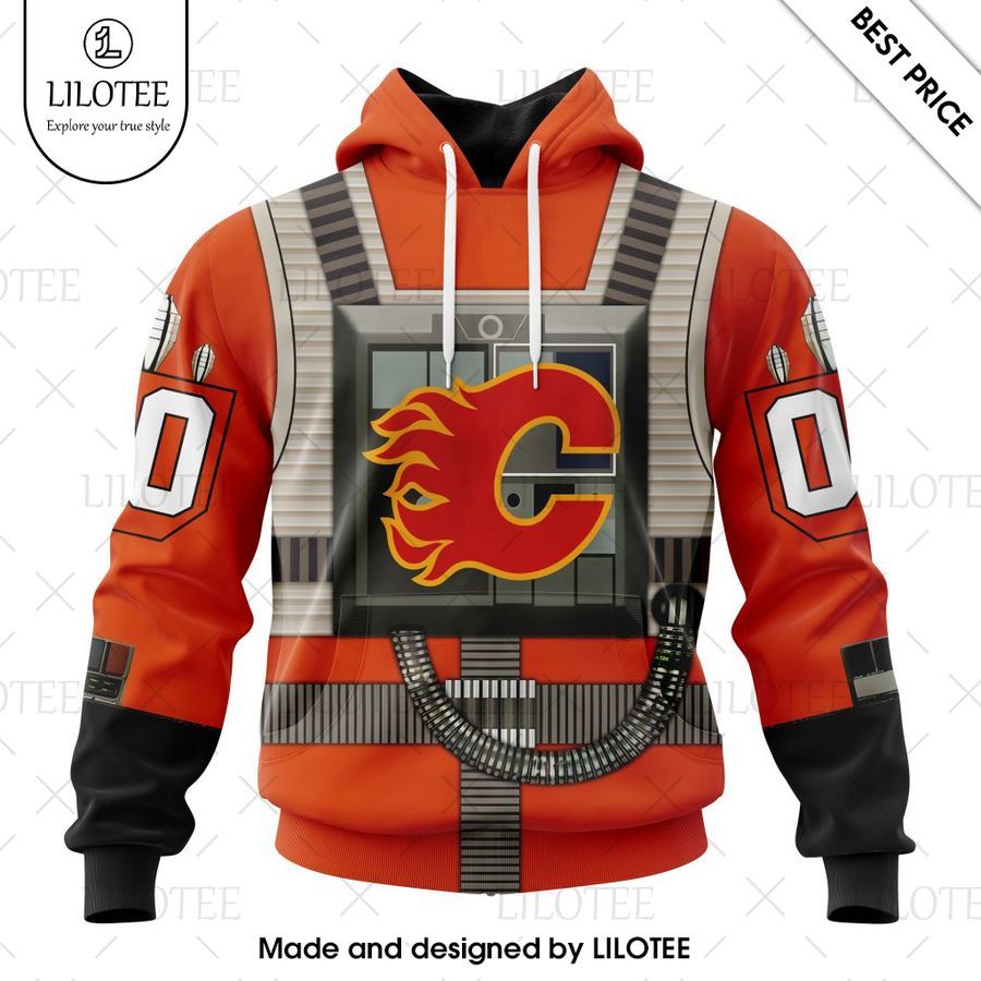 calgary flames star wars rebel pilot design custom shirt 1 760