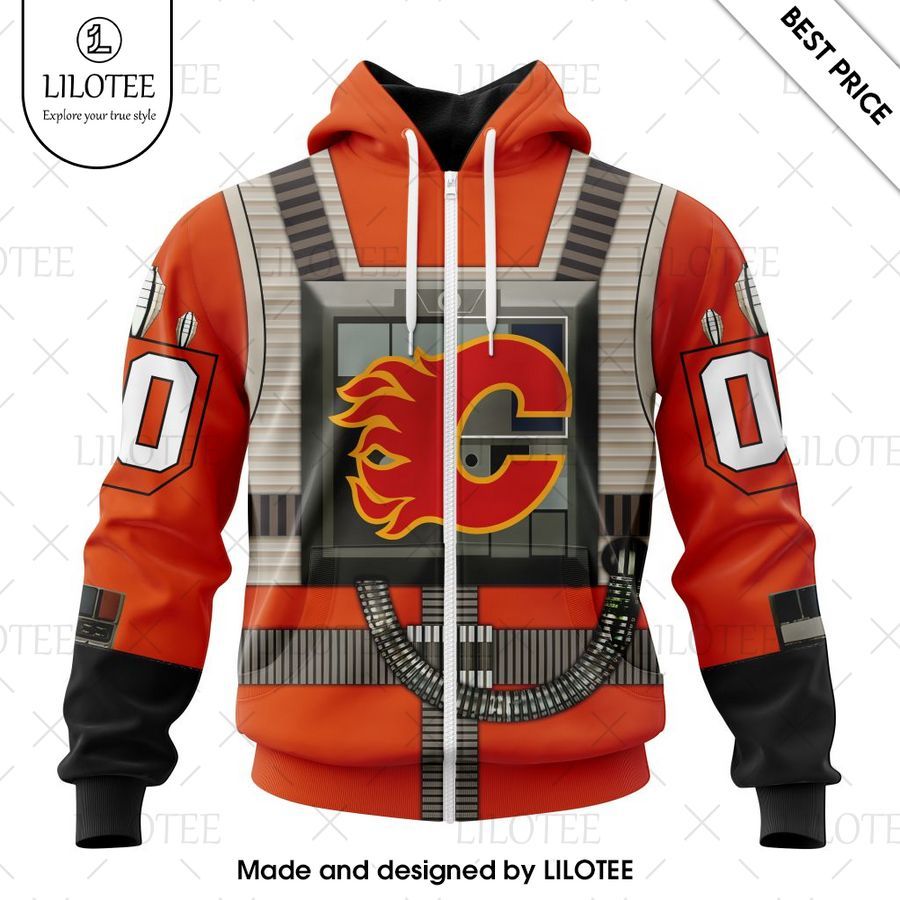 calgary flames star wars rebel pilot design custom shirt 2 514