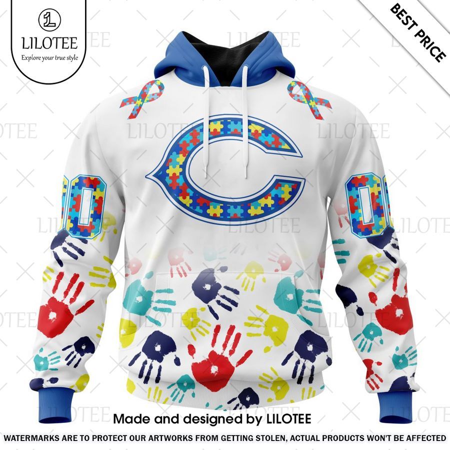 chicago bears special autism awareness design custom shirt 1 405
