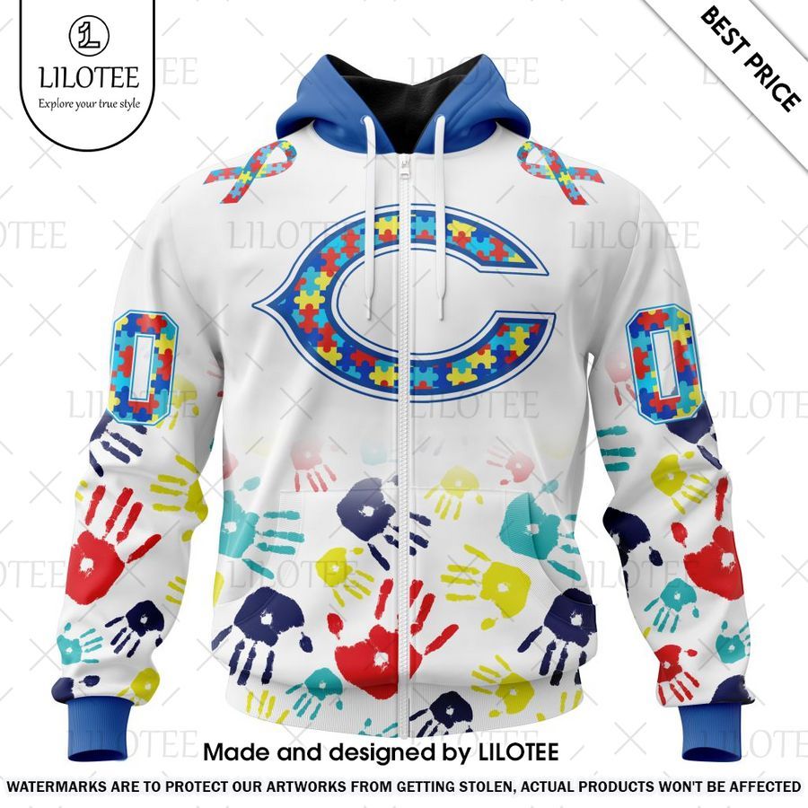chicago bears special autism awareness design custom shirt 2 930
