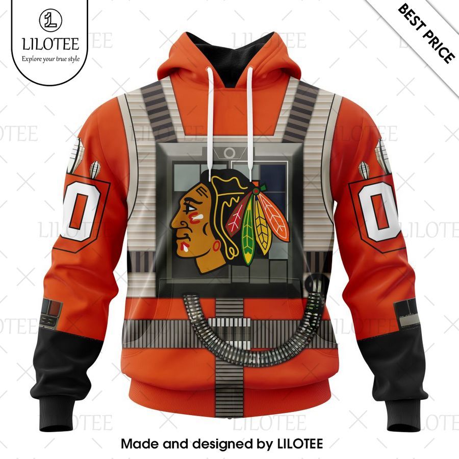 chicago blackhawks star wars rebel pilot design custom shirt 1 215
