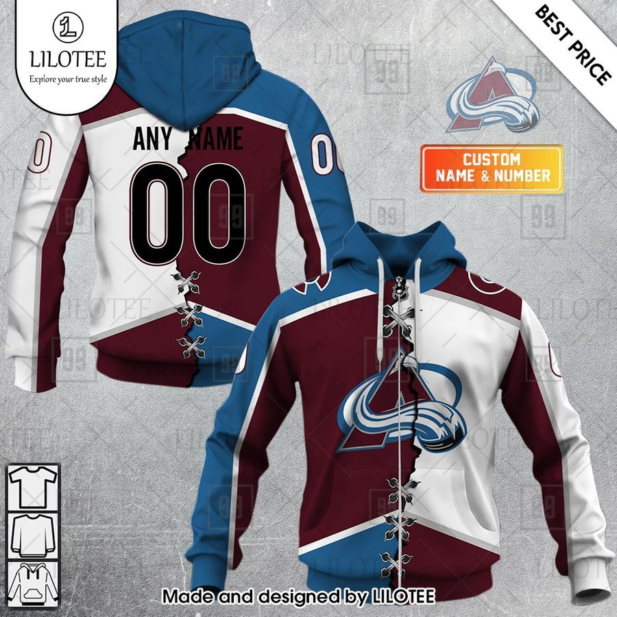 colorado avalanche mix home and away jersey personalized shirt 1 787