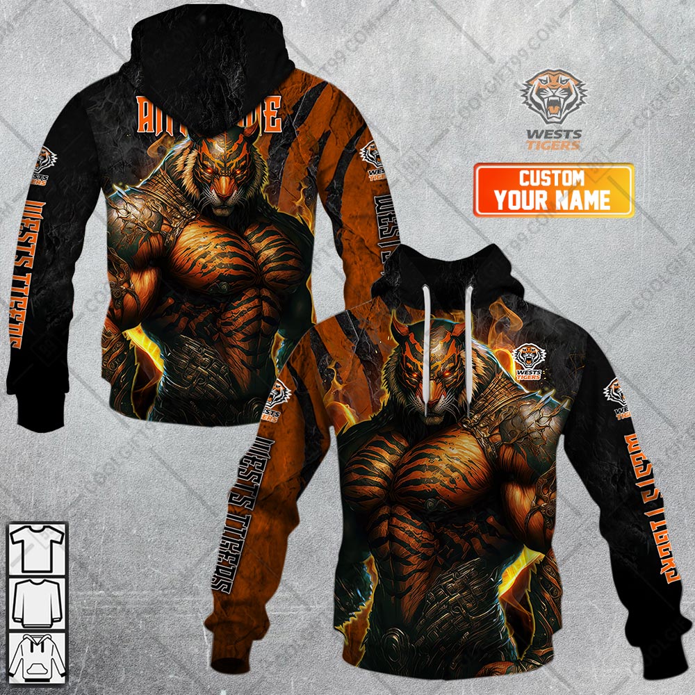 custom wests tigers warrior hoodie 6947 YPO6j