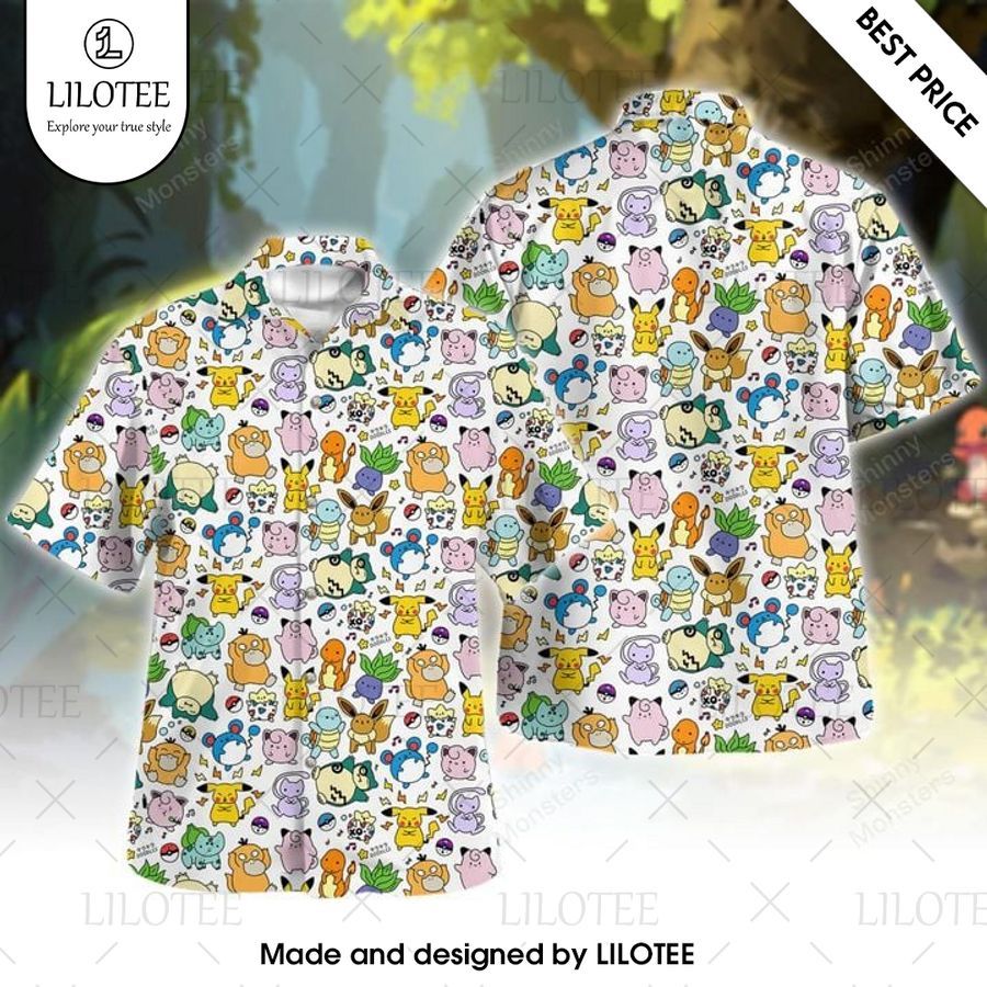 cute poke pattern hawaiian shirt 1 877