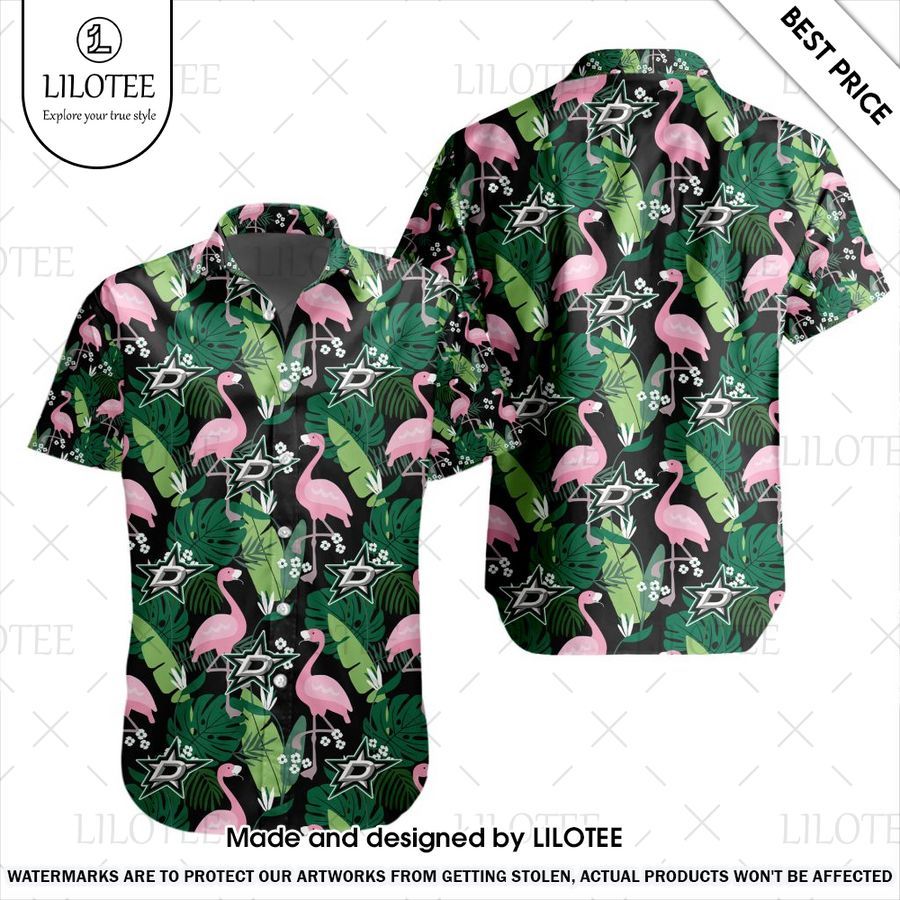 dallas stars flamingo hawaiian shirt 1 64