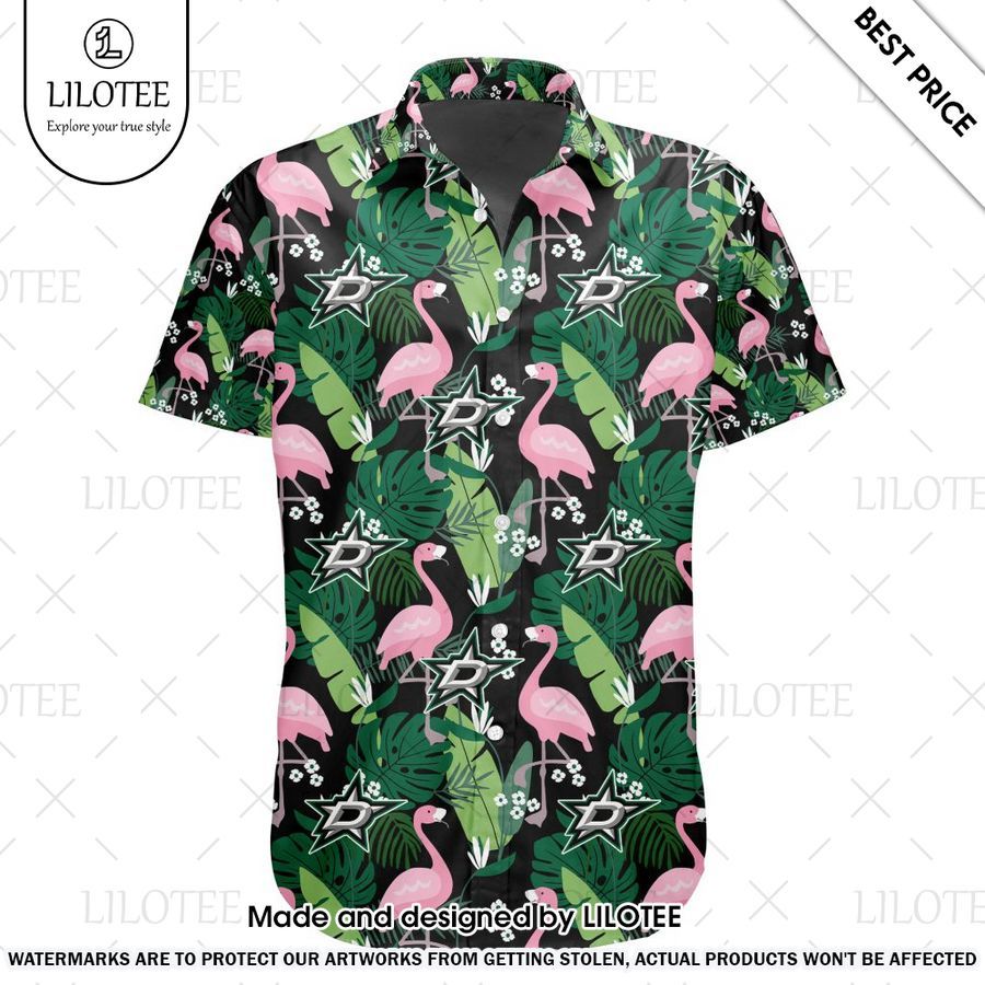 dallas stars flamingo hawaiian shirt 2 942