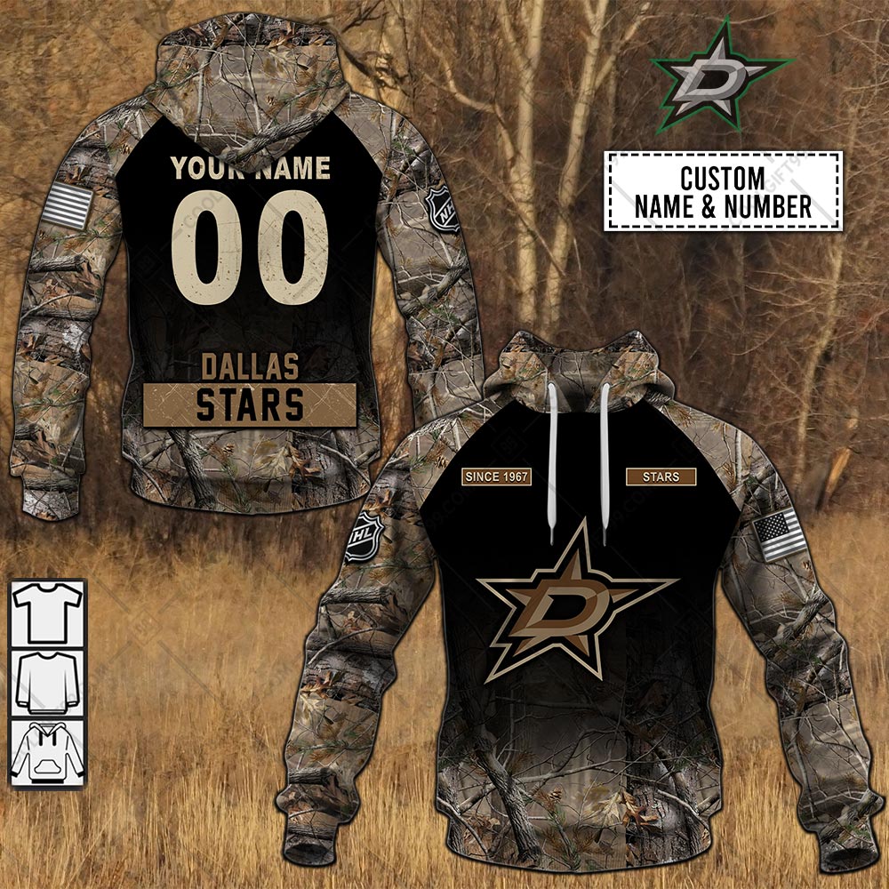 dallas stars hunting camouflage custom shirt 6747 g8hcV