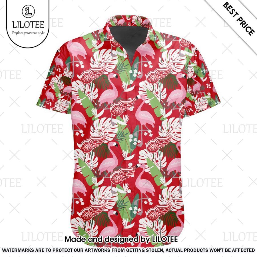 detroit red wings flamingo hawaiian shirt 2 754
