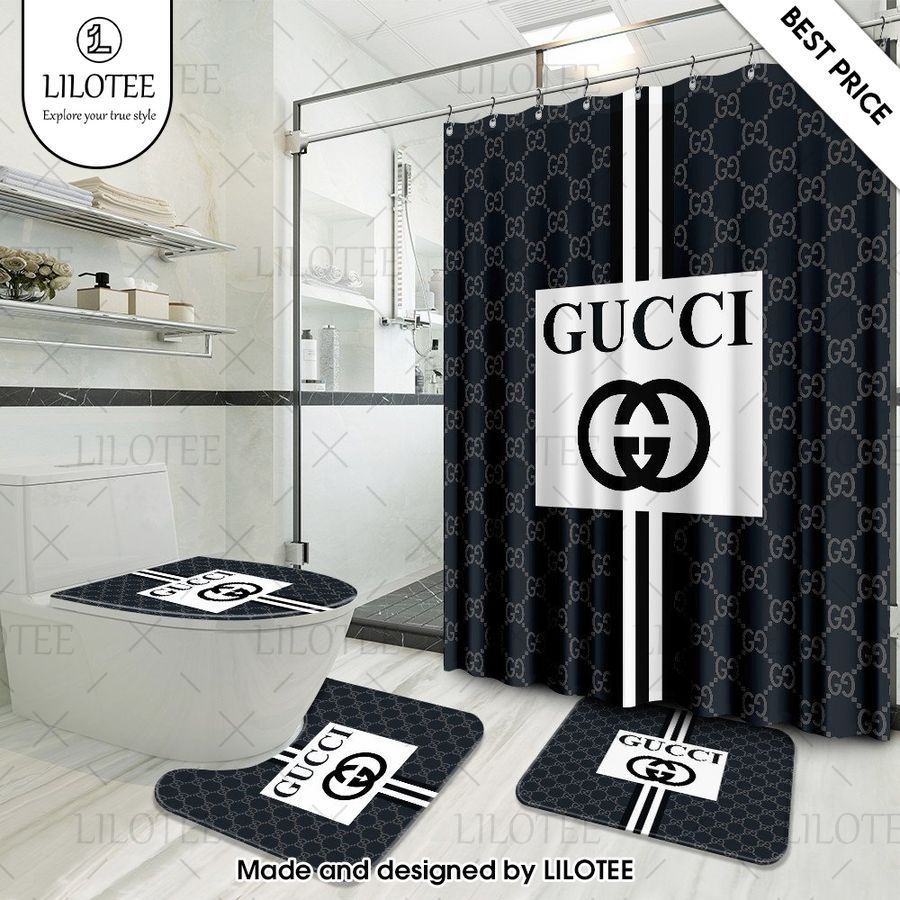 gucci dark bathroom shower curtain 1 201