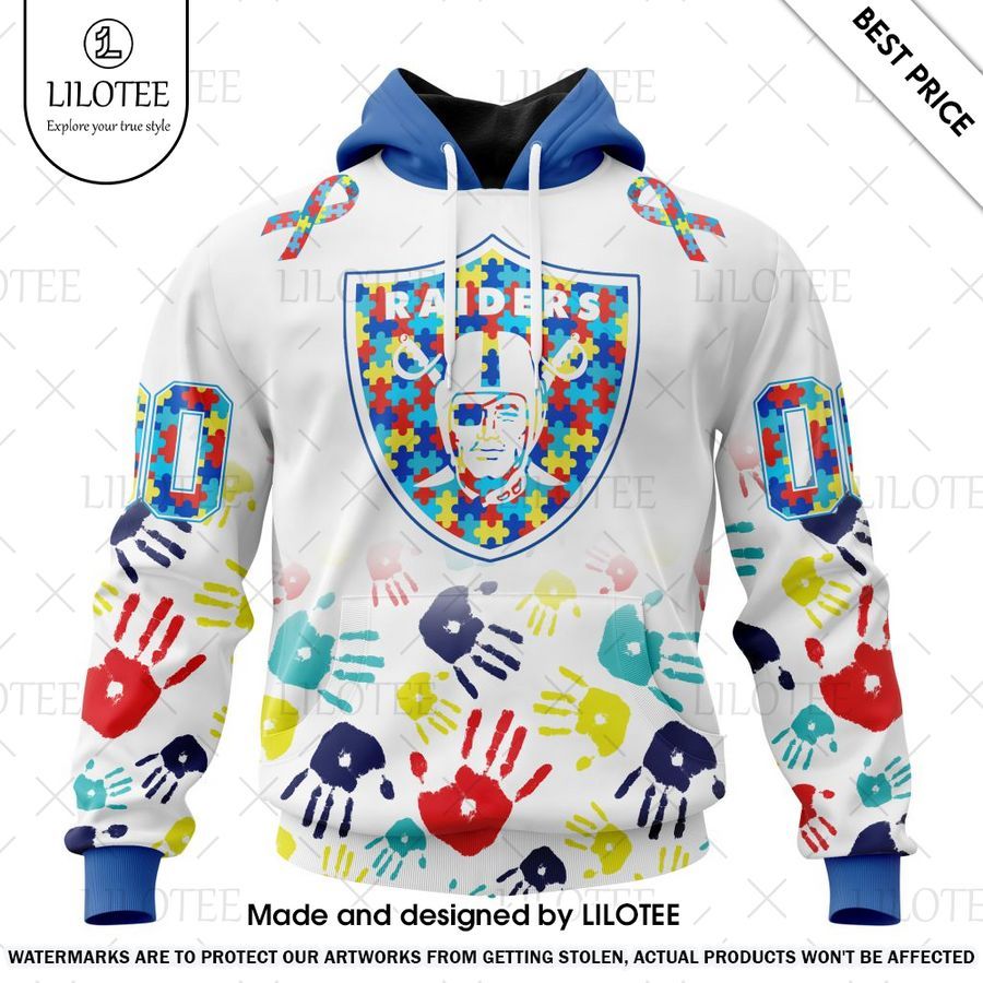 las vegas raiders special autism awareness design custom shirt 1 242