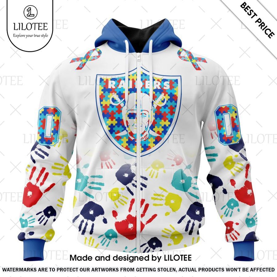 las vegas raiders special autism awareness design custom shirt 2 635