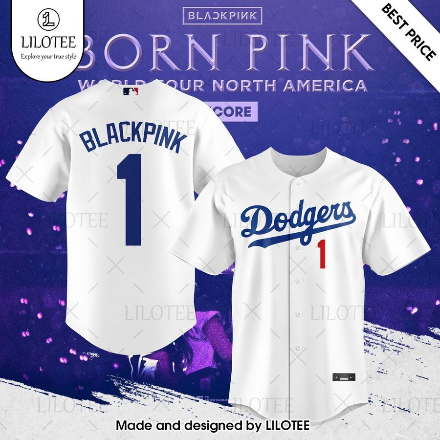 los angeles dodgers x black pink baseball jersey 1 192