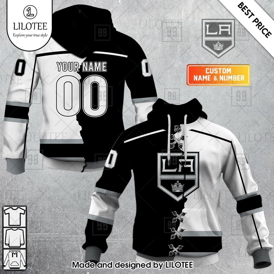 los angeles kings mix home and away jersey personalized shirt 1 818
