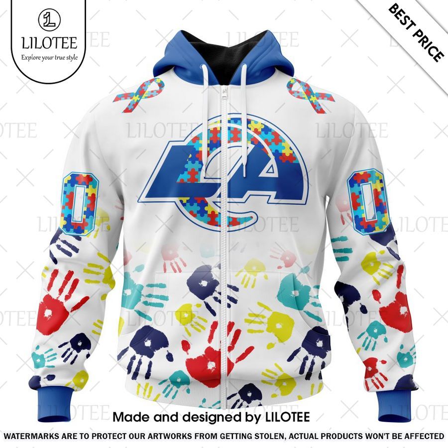 los angeles rams special autism awareness design custom shirt 2 487