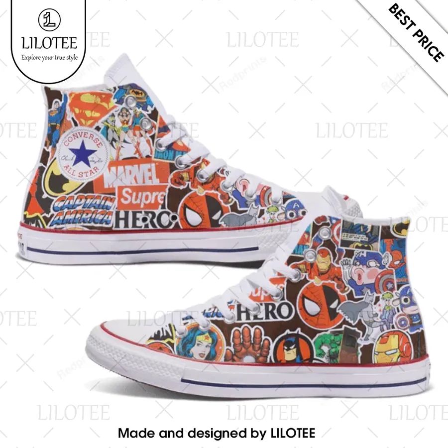 marvel stickerbomb canvas high top shoes 1 32
