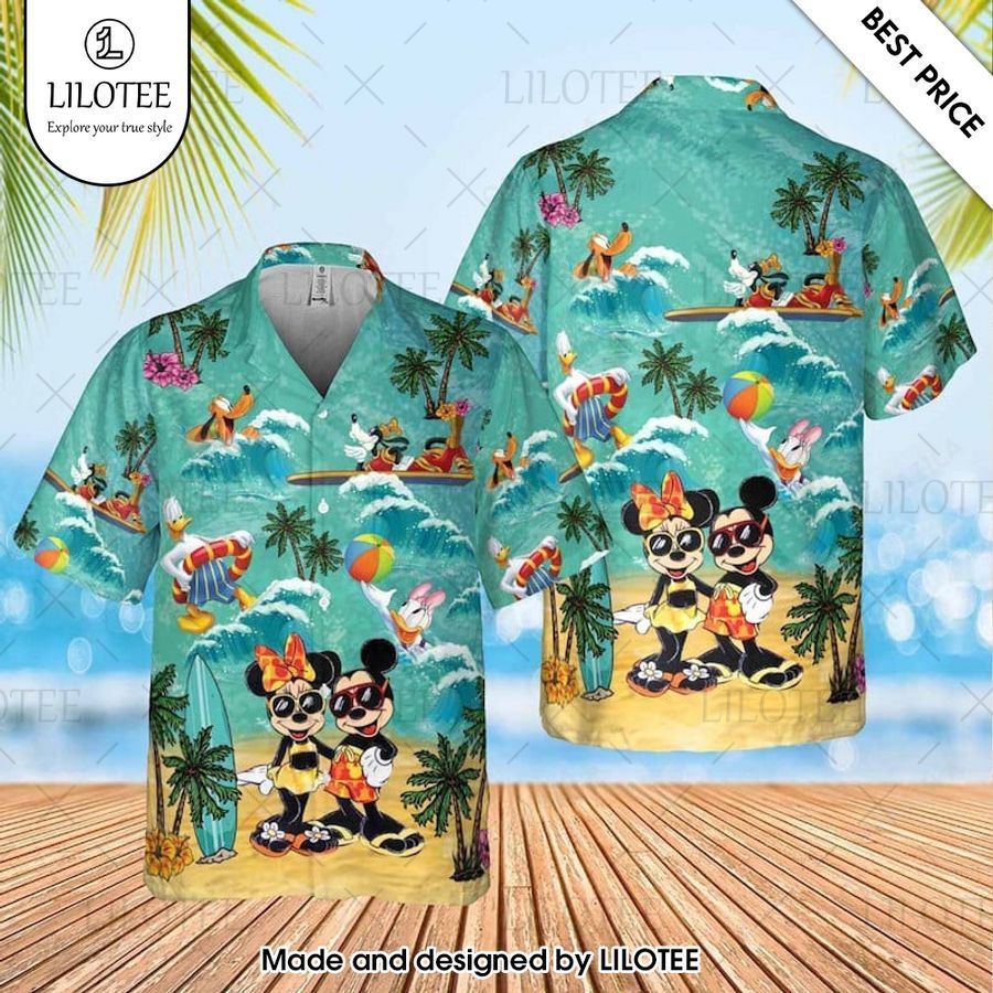 mickey and minnie mouse summer beach hawaiian shirt 1 702