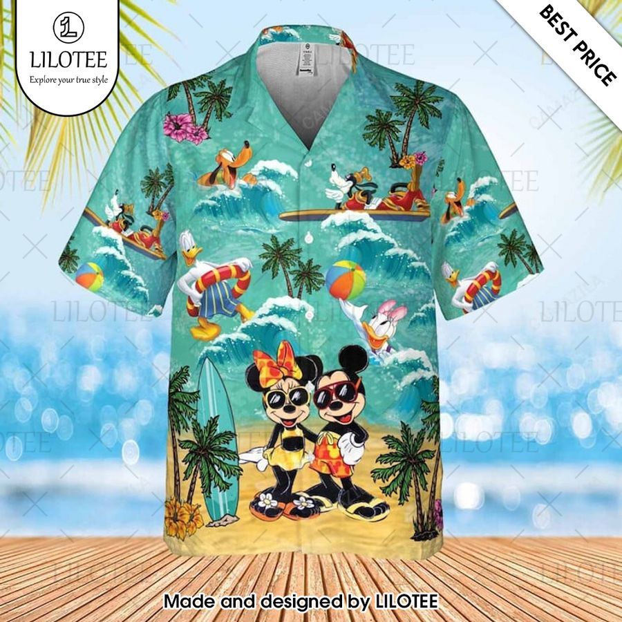 mickey and minnie mouse summer beach hawaiian shirt 2 524