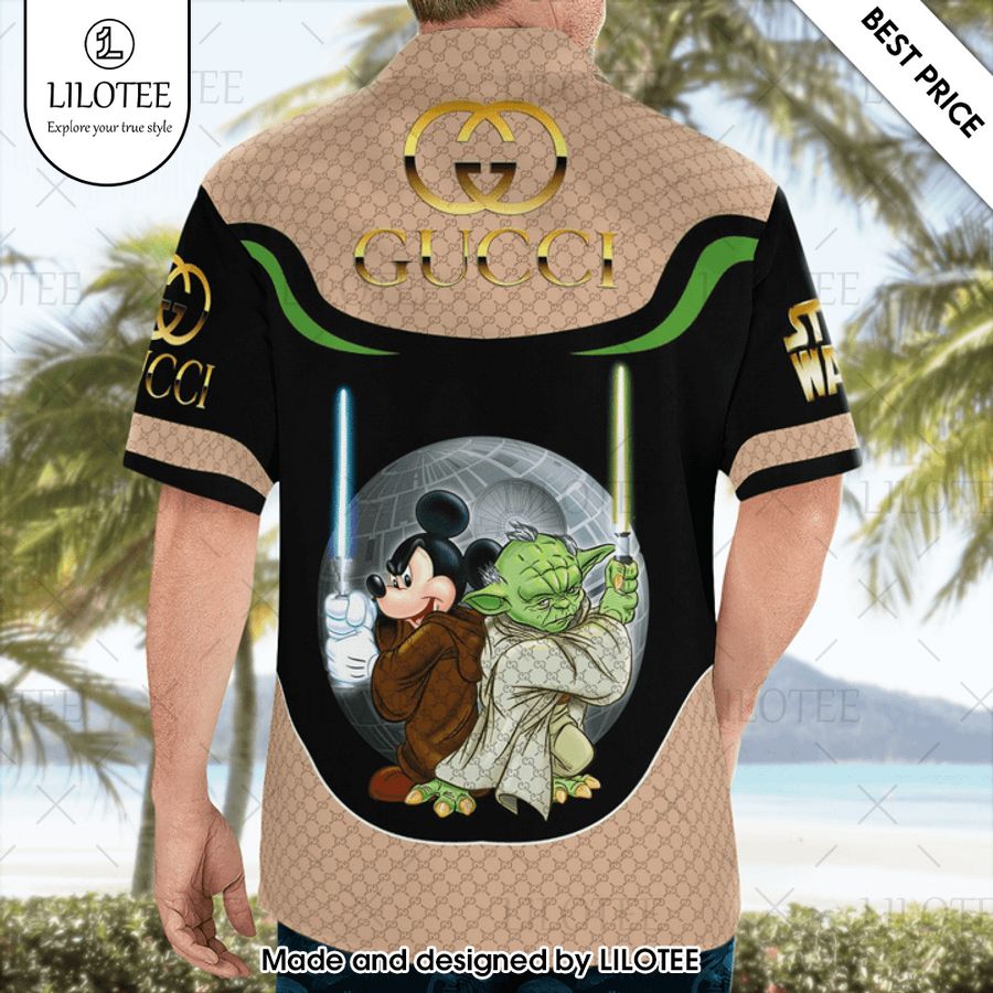mickey mouse and yoda star wars gucci hawaiian shirt 2 563