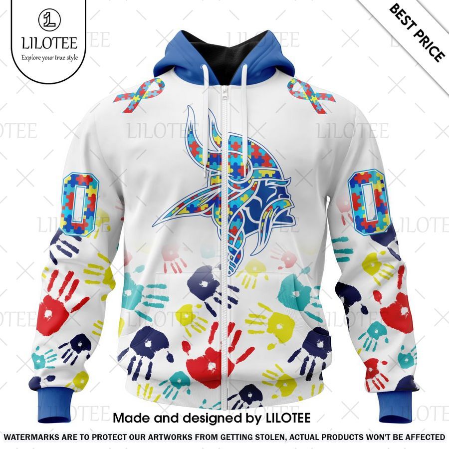 minnesota vikings special autism awareness design custom shirt 2 146