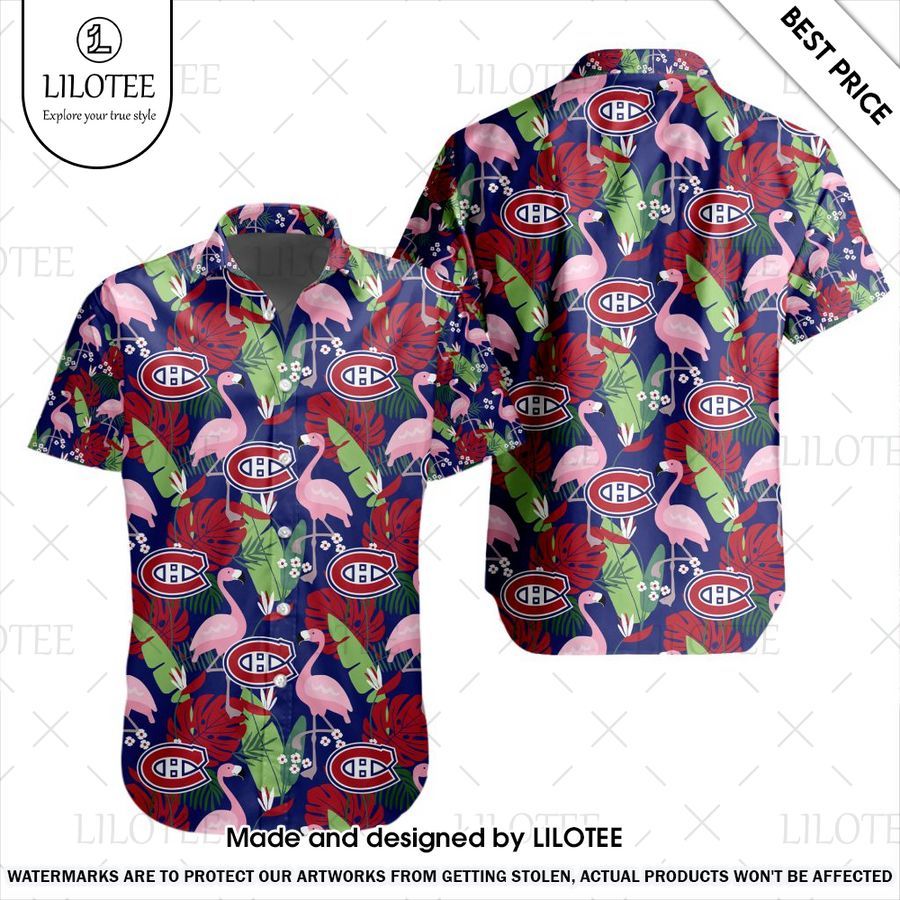 montreal canadiens flamingo hawaiian shirt 1 997