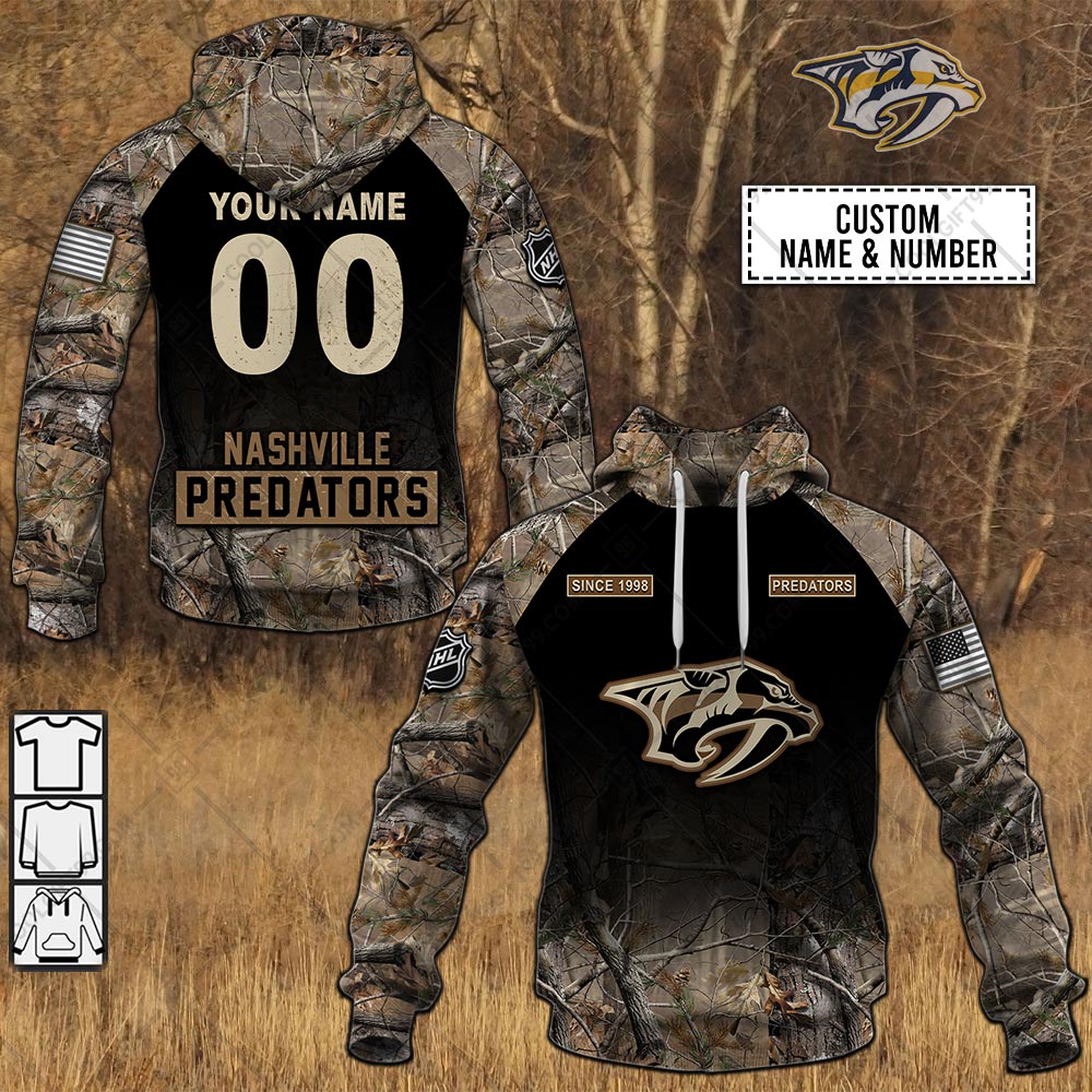 nashville predators hunting camouflage custom shirt 6850 ExWoT