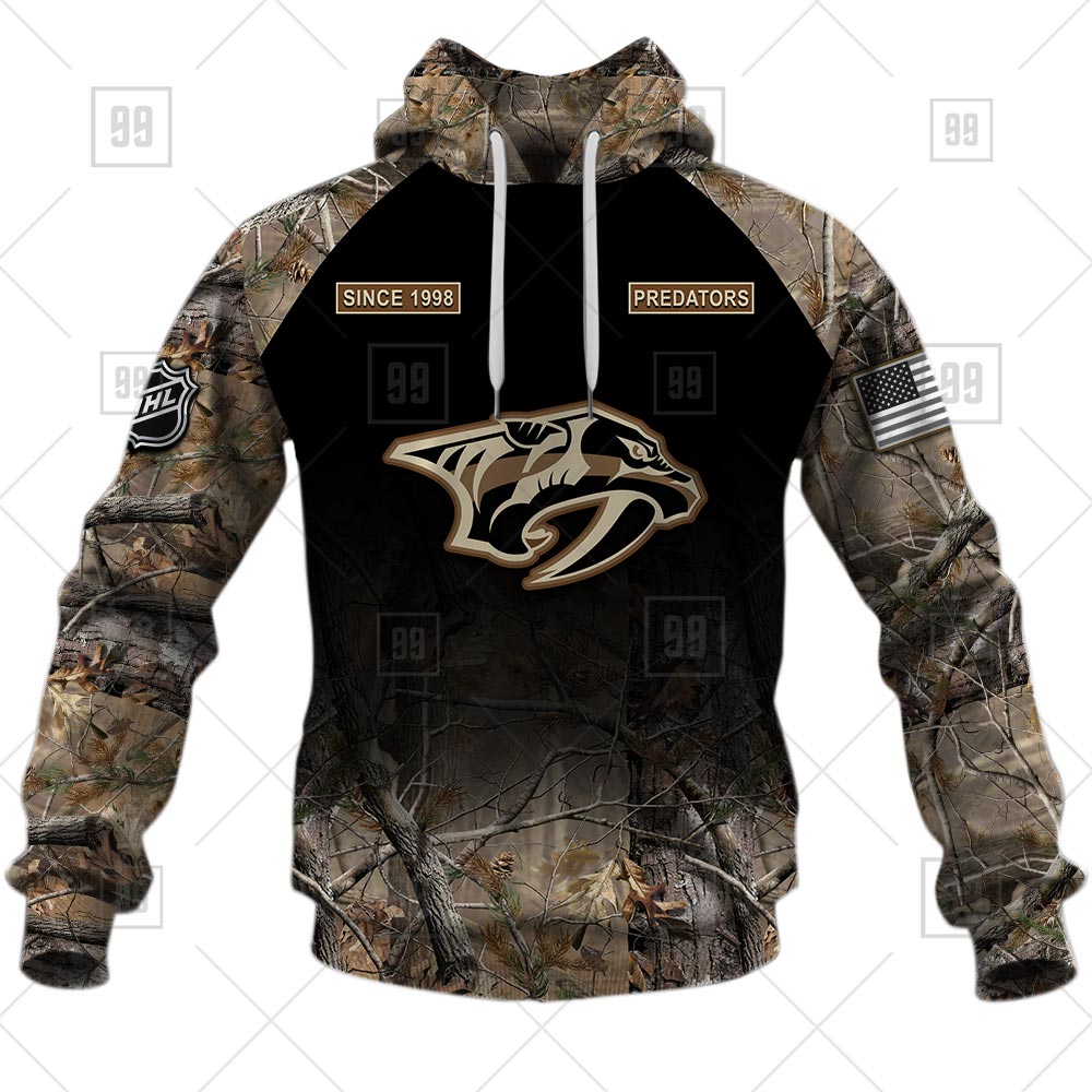 nashville predators hunting camouflage custom shirt 8663 R1RRR