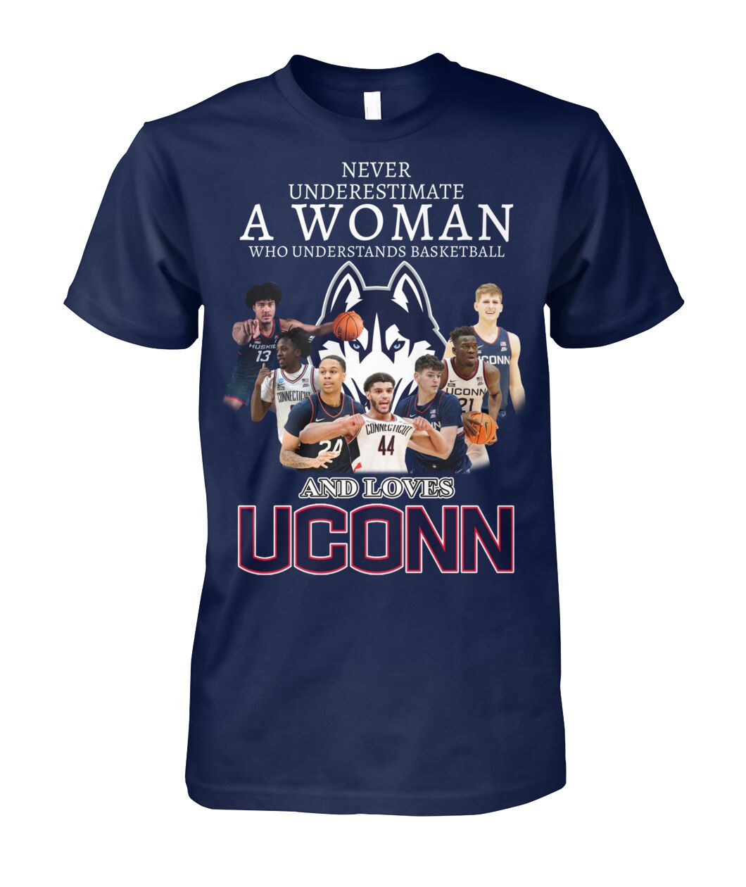 never underestimate a women who loves connecticut huskies shirt 9372 Oqxdy