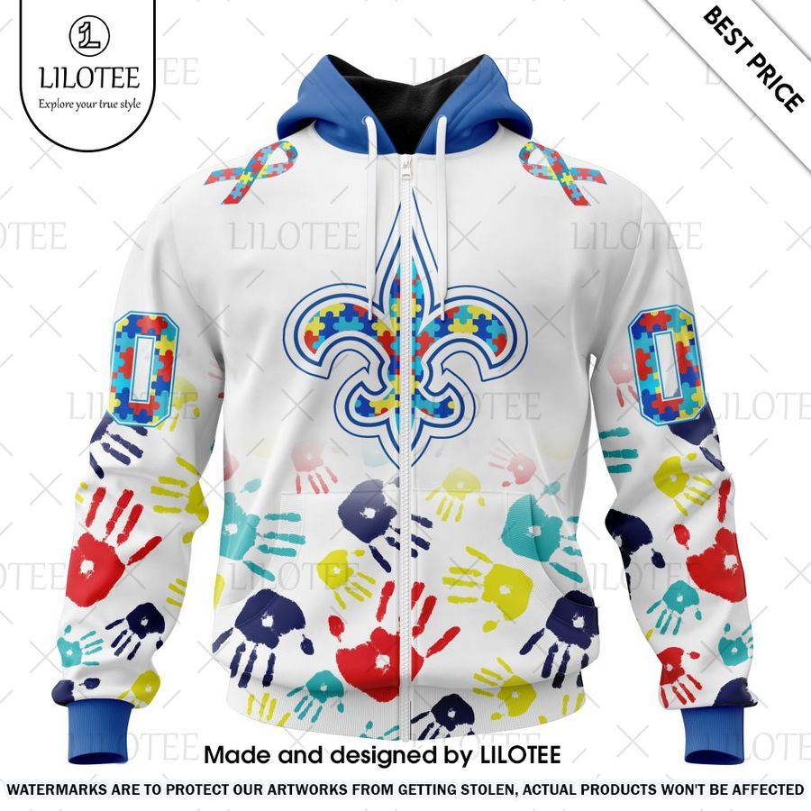 new orleans saints special autism awareness design custom shirt 2 79