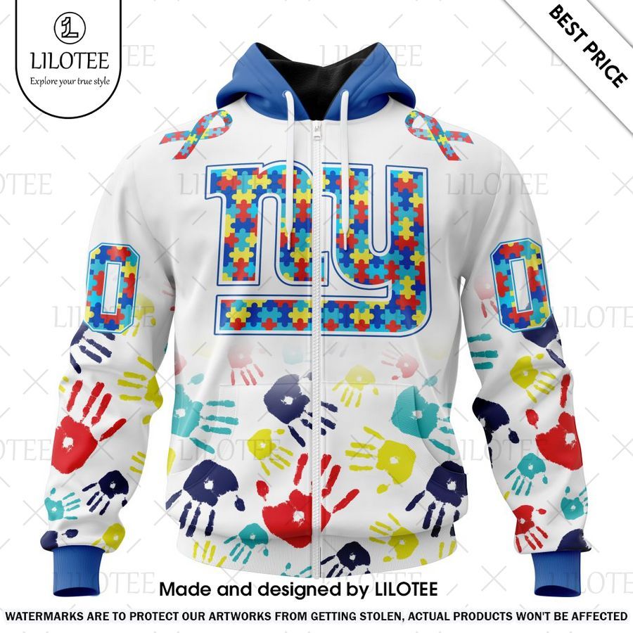 new york giants special autism awareness design custom shirt 2 856