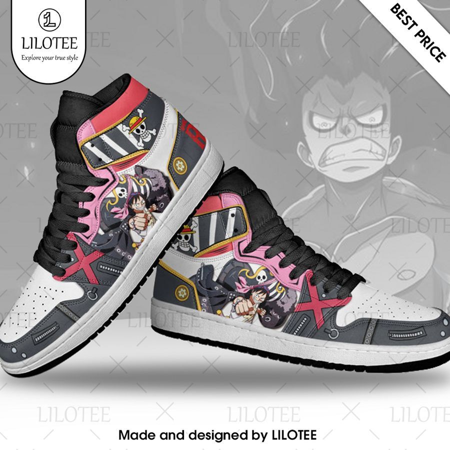 one piece monkey d luffy red air jordan high top shoes 2 612