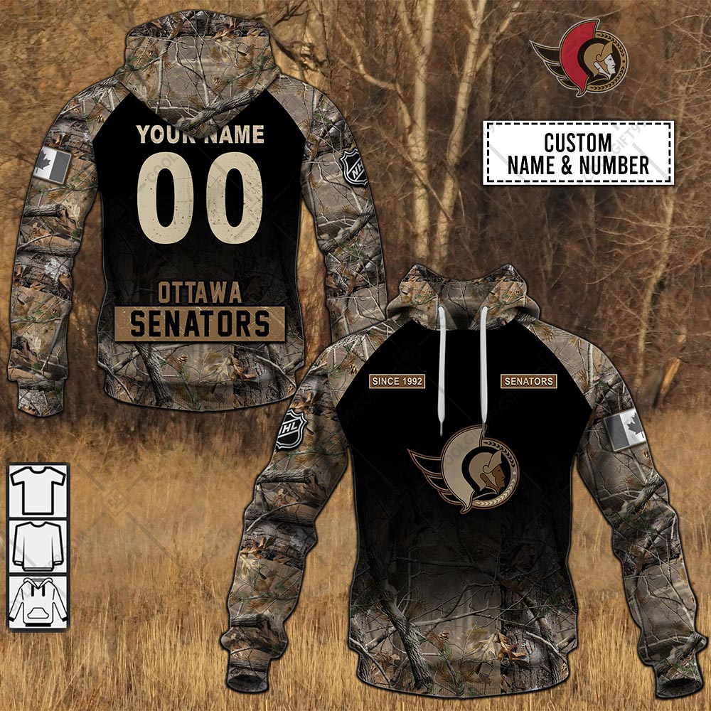 ottawa senators hunting camouflage custom shirt 6269 krb08