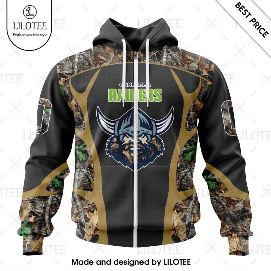 personalized nrl canberra raiders special camo hunting hoodie 2 189