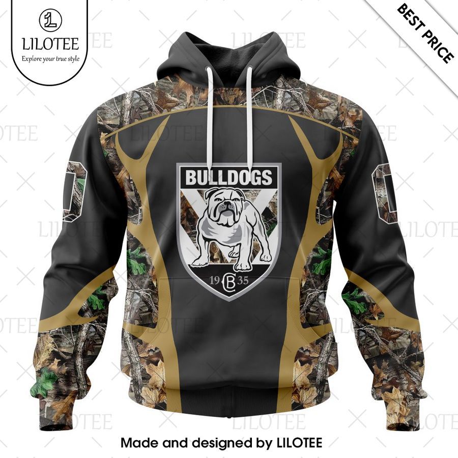 personalized nrl canterbury bankstown bulldogs special camo hunting hoodie 1 691
