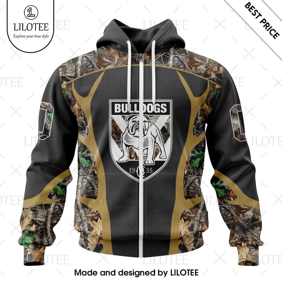 personalized nrl canterbury bankstown bulldogs special camo hunting hoodie 2 174