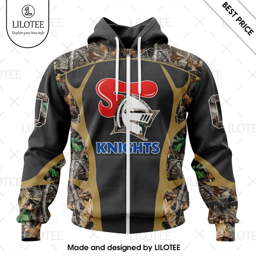 personalized nrl newcastle knights special camo hunting hoodie 2 469